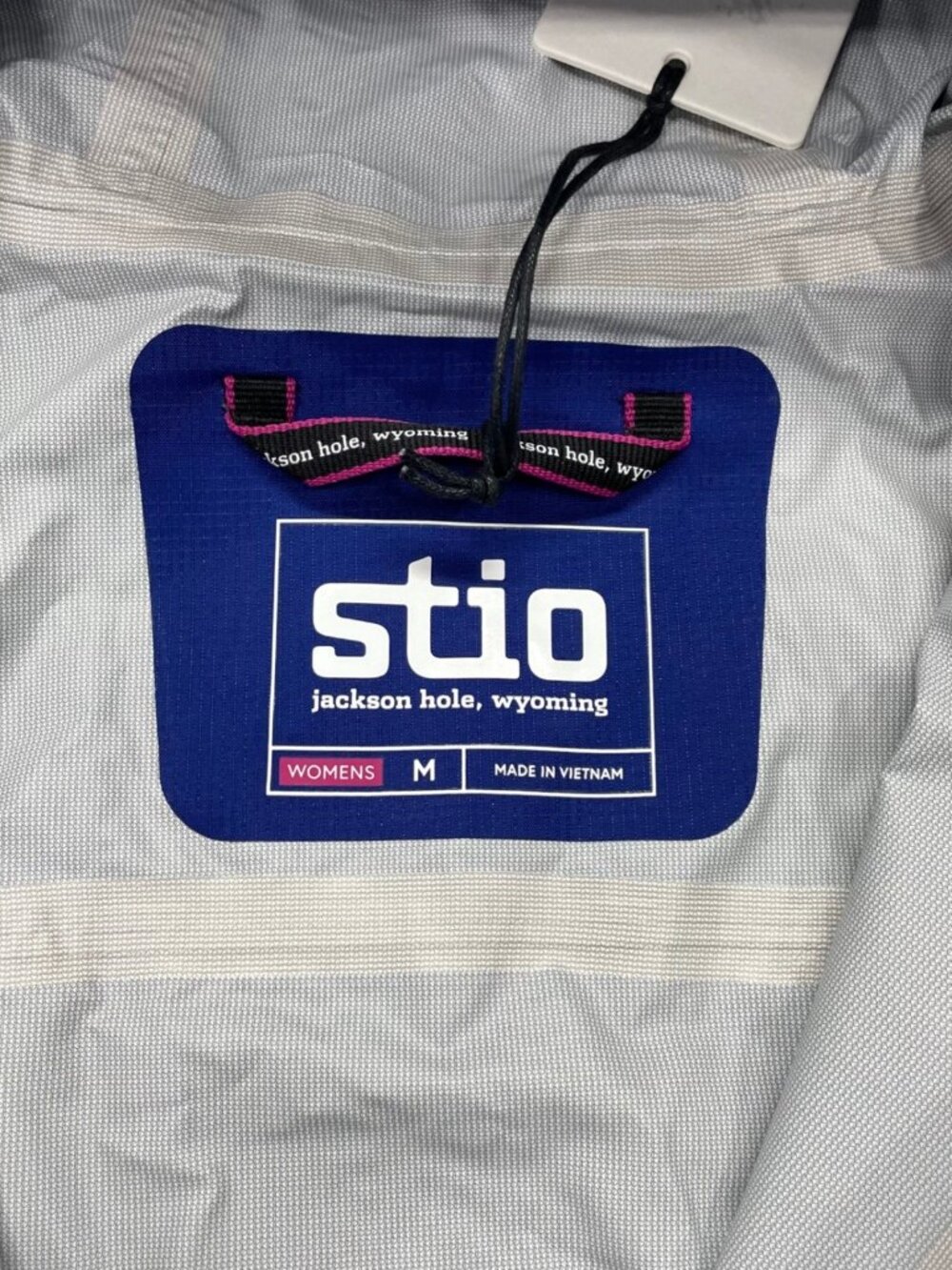 STIO Rollick Hooded Jacket Womens Medium Cobalt Night Blue Rain Shell 100363-401 - Picture 9 of 9